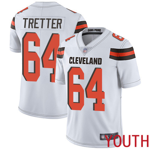 Cleveland Browns JC Tretter Youth White Limited Jersey #64 NFL Football Road Vapor Untouchable->cleveland browns->NFL Jersey
